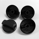 4Pcs Black Kitchen Gas Stove Cooker Oven Control Rotary Switch Knobs New