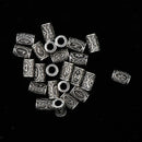 24 Pieces Norse Viking Rune Dreadlocks Beads Metal Hair Beards Pendants Rings