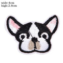 6Pcs Dog Embroidered Patch Iron On Sewing Applique Badge Clothes Stickers Cra JR