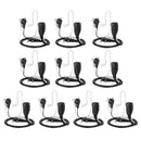 10Pcs 2 Pin PTT MIC Earpiece Covert Tube In-Ear Headset for Kenwood TYT Bao