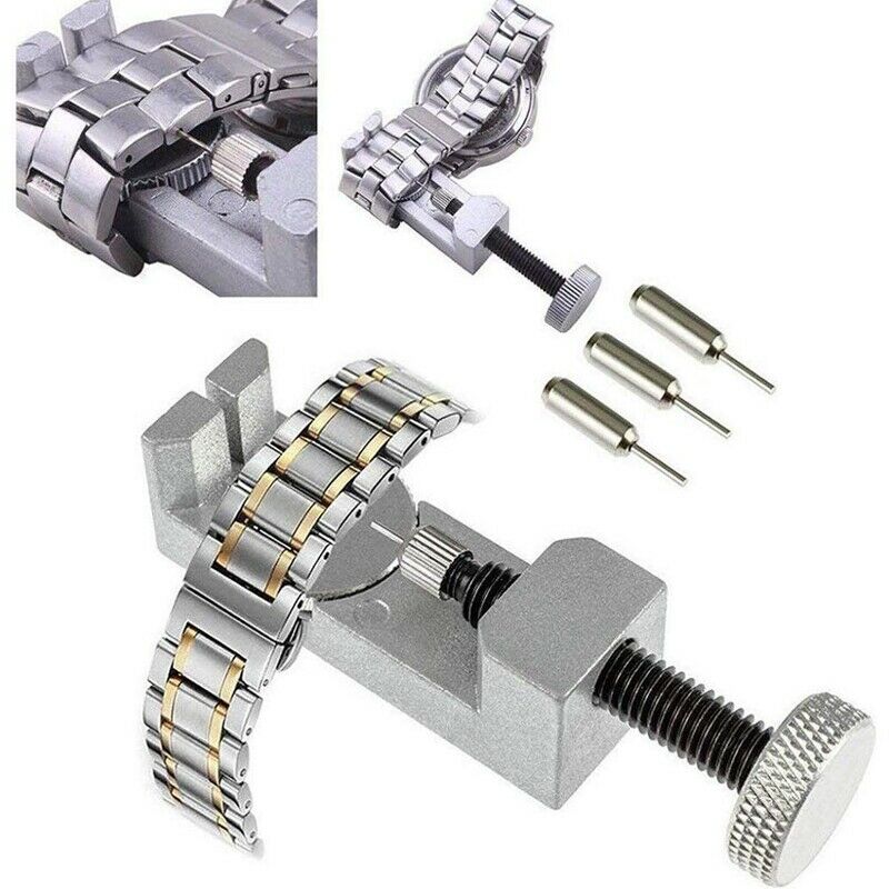 1X(9 Pcs Watch Strap Link Remover Kit Watch Band Link Pin Removal Watch Rep