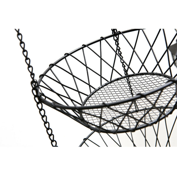Plants Fruit Basket Pierced Country Style Home Space Saving Chain Hanging 3 Tier