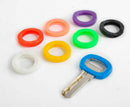 8Pc Bright Colors Hollow Silicone Key Cap Covers Topper Keyring With Bly Braille