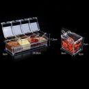 4pcs Seasoning Rack Spice Pots Box Storage Container Condiment Jar Kitchen Tool