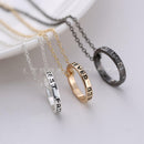 3 PCS Engraved Alloy Best Friends Pendant Friendship Forever Necklace Charm