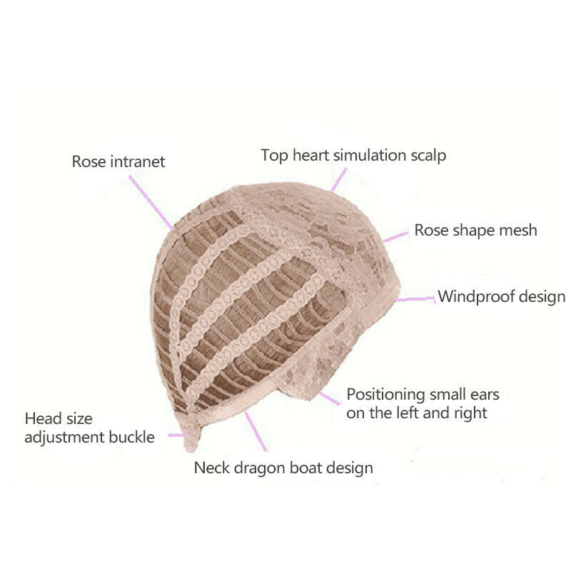 Chemical Fiber Fluffy Lady'S Long Roll Brown Wig Wave Roll Wig Hair Set Hig V9B1