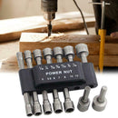 14pcs Strong Sleeve Wrench Hexagonal Handle Screw Sleeve Pneumatic Bits A