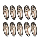 Durable 10 Pieces Metal Electric Guitar Boat Input Output Sockets DIY Golden