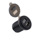 Car Boat Motorhome USB Charger Port+Voltmeter Dust Cap
