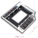 Universal 2.5 2nd 9.5mm Ssd Hd SATA Hard Disk Drive HDD Caddy Adapter Bay F