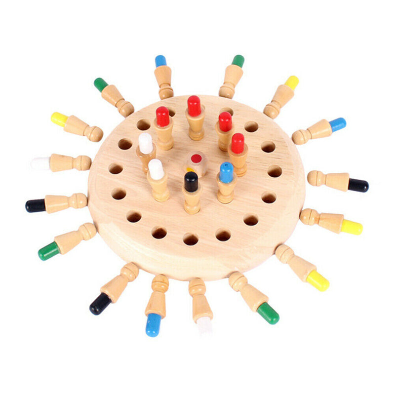Wooden Memory Match Stick Chess Game Puzzle Toys Kids Early Learning Toys