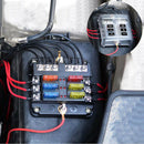 Fuse Box 6 Way Blade Holder Block Auto Distribution Panel 32V Board Car Power-OZ