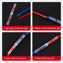 50pcs Heat Shrinkable Middle Tube Waterproof Solder Ring Cable Connectors A