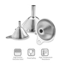 3Pcs/Set Liquid Kitchen Variety Stainless Steel Funnel Large Medium Small AU