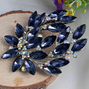 Women Blue Flower Brooch Pin Wedding Party N9Q7