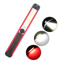 SMD+COB+Red LED Flashlight 5 Modes Rechargeable Torch Glare Lamp w/ Magnet