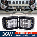 36W LED Light Work Flood Combo Side Shooter Driving'For Off Road SUV Tractor  J_
