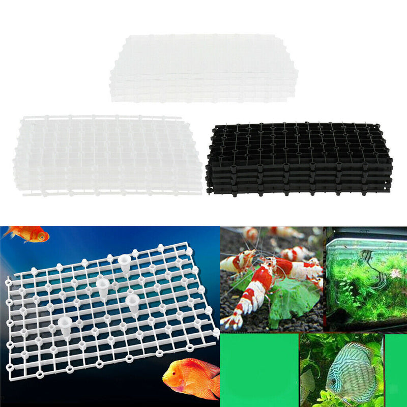 5 Pcs Aquarium Bottom Isolation Board - Fish Tank Undergravel Filter Plate Clear