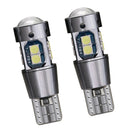 2X White T10-3030-10SMD LED Bulbs High Power Super Bright For Reading Light