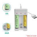 3 Slot Universal AA/AAA Ni-MH USB Battery Charger Dock Cradle with LED Deluxe