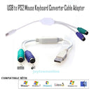 USB to PS2 Mouse Keyboard Connecting Converter Cable Adapter for PC Desktop
