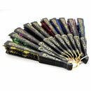 1X(Peacock Folding Hand Held Fans Bulk For Women - Spanish/Chinese/Japanese