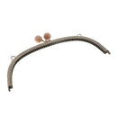 Metal Kiss Clasp Lock Arch Frame for Wallet Bag Sewing Handbag 24.5cm Grey