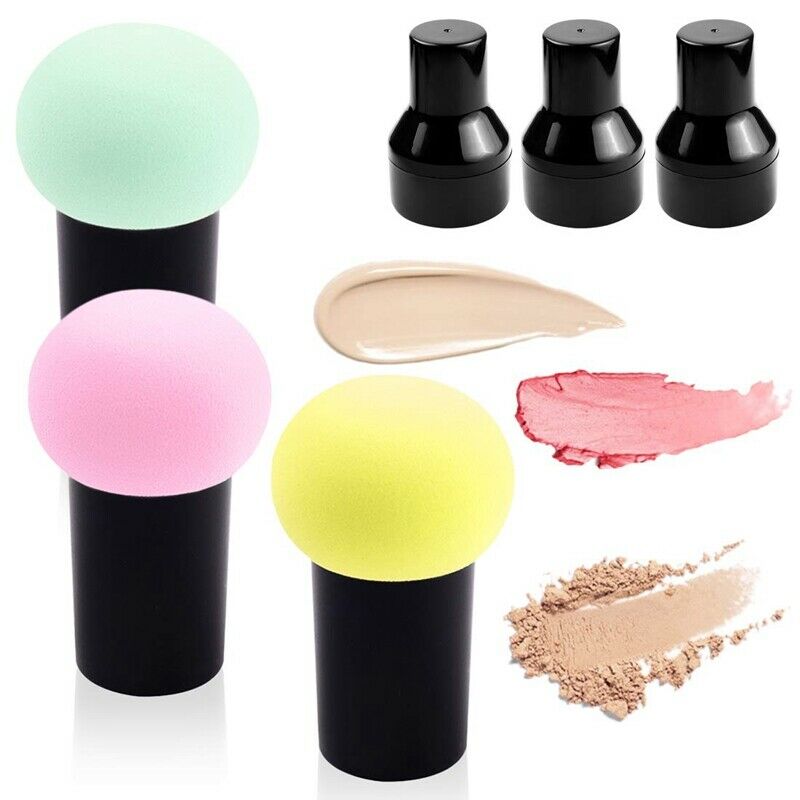 Cosmetic Sponges With Case Set Mushroom Powder Puff Beauty Sponge Blender F Z7F1