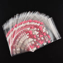 Sweet Heart Pic Pastry Cookie Gifts Self-Adhesive Plastic Cello OPP Valve Bag FT