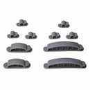 Grey Plastic Computer Networking Wire Cord Cable Clip Organizer 10 in 1