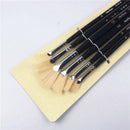 2X(6Pcs/Set,Oil Painting Brush Bristle Hair Artist Painting Art Supplies Br