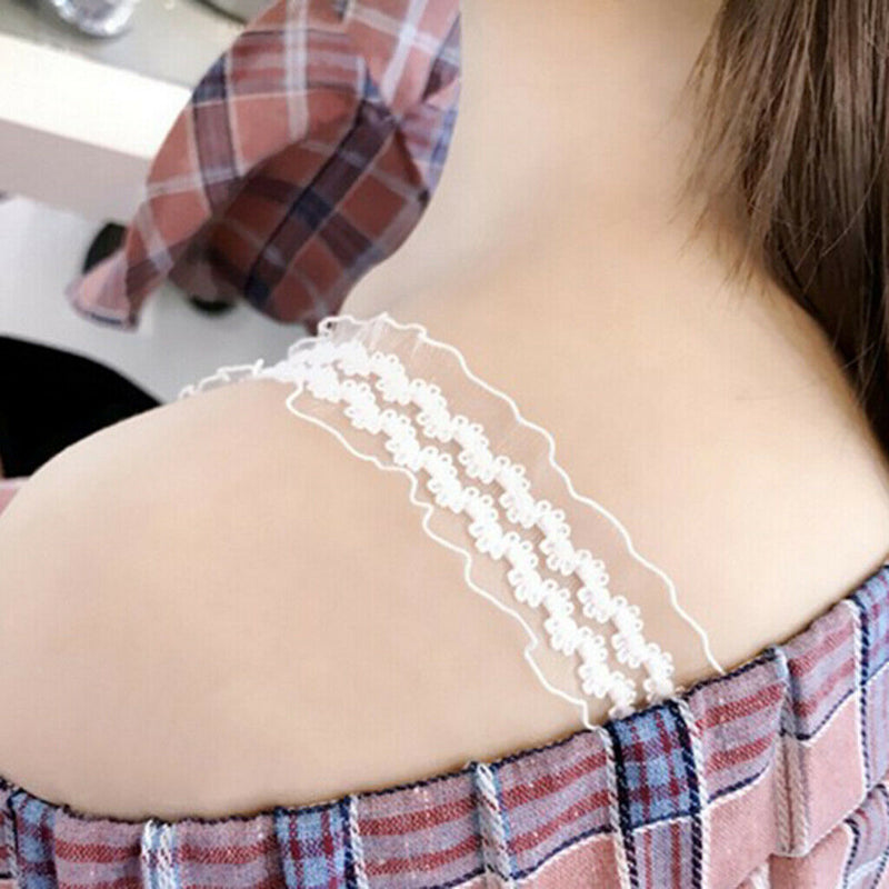 3 Pairs Womens Wide Detachable Lace Bra Straps Replacement Non-slip Shoulder