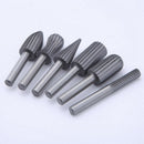 6pcs Carbide Cutter Rotary Burr Set CNC Engraving Bit Rotary File Bur Burr