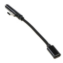2 In 1 USB-C to Charger & 3.5mm AUX for Android Splitter Audio Cable black