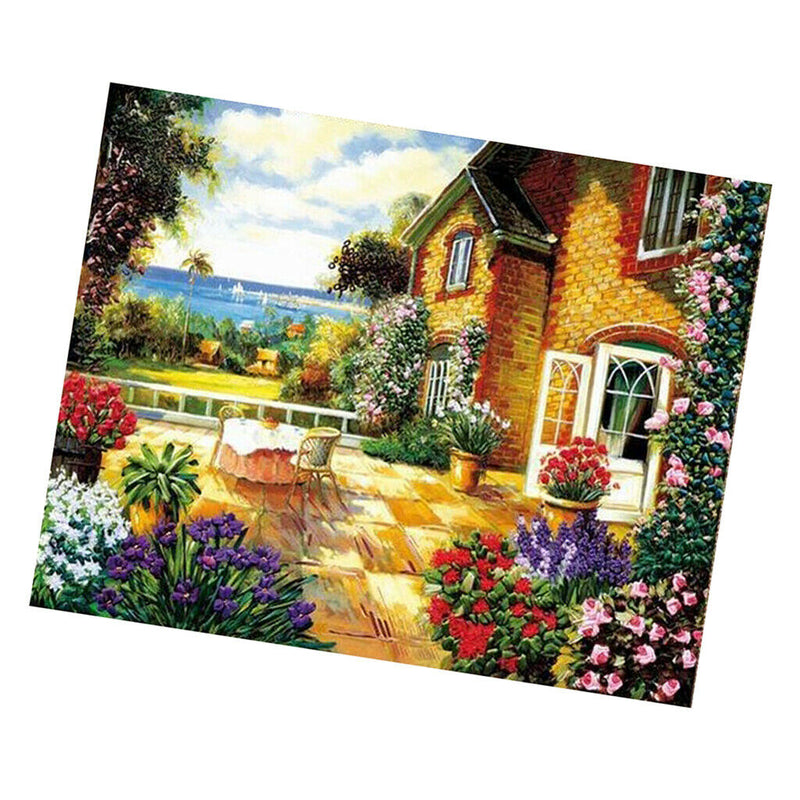 1 Set Ribbon Embroidery Kit Summer Flower Painting Embroidery Crafts 70x65cm DIY