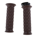 Brown Cafe Racer Motorcycle Handlebar Grips 7/8'' 22mm Diamond Custom