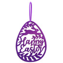 Easter Non-woven Purple Egg Hanging Ornament Felt Egg Rabbit Wall Penda_