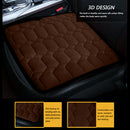 12V Heated Car Seat Cushion Diamond Grid Pattern Front Seat Pad (Brown)