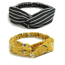 10 Pack Women'S Headbands Boho Flower Printing Twisted Criss Cross Elastic