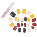 24pcs Cute Flower Colorful False Nails Art Acrylic Full Cover Tips Manicure  ME