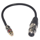 3 Pin Xlr Female To Rca Female Jack Lead Audio Composite Extension Adapter