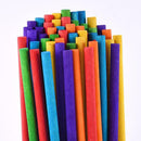 50x Rainbow Color Popsicle Art Craft Sticks Wooden Treat Sticks DIY Gifts