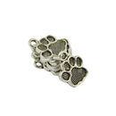 50pcs Alloy Puppy Paw Charms Dangles Pendants for Craft Jewelry Making Findings