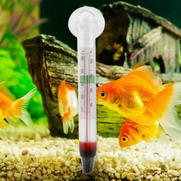 Glasstube Aquariums Submersible Thermometer Temperature Decor Suction Cup