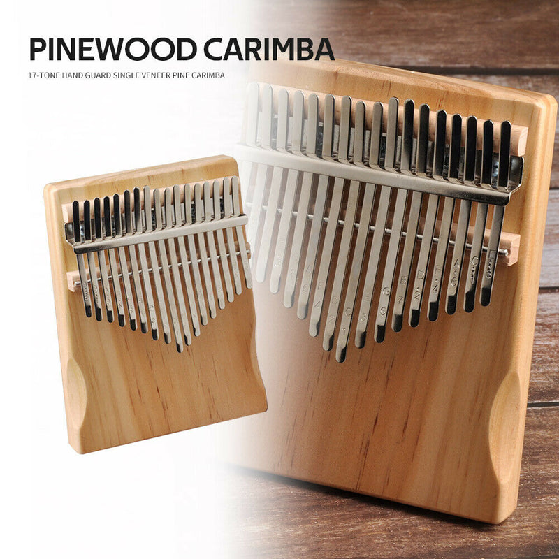 17 Keys Kalimba Pine Musical Instrument Thumb Finger Piano for Beginner