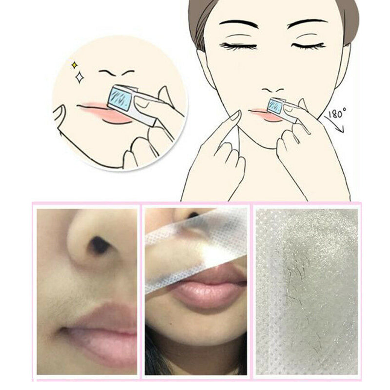 Hair-Removal-Wax-Paper-Double-Side-Cold-Wax-Strips-Paper-Leg-Body-Facial-Lip
