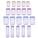 20Pcs Reusable Mason Jar Zipper Bags Snack Nuts Airtight Seal  Bags
