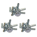 3x 3-Port Gas Fuel Petcock Tap Valve Switch for Motorcycle Dirt Bike ATV 6mm