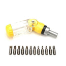 12 in 1 Portable Ratchet Screwdriver Bits Angle Adjustable Maintain Tools