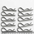 10 Pieces Marine Stainless Steel R Retaining Clip Spring Cotter Pin 3x65mm